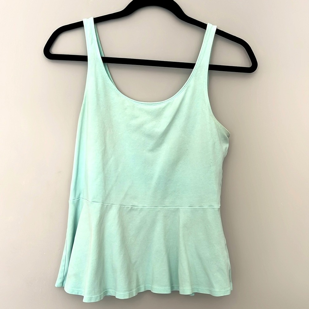 Mint Peplum Top
